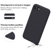 Load image into Gallery viewer, Liquid Silicone Phone case for iphone 8 or 7 - Black