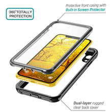 Load image into Gallery viewer, Iphone XR case, Clear Full Body heavy duty protection with Buit-in screen protector shock proof rugged cover